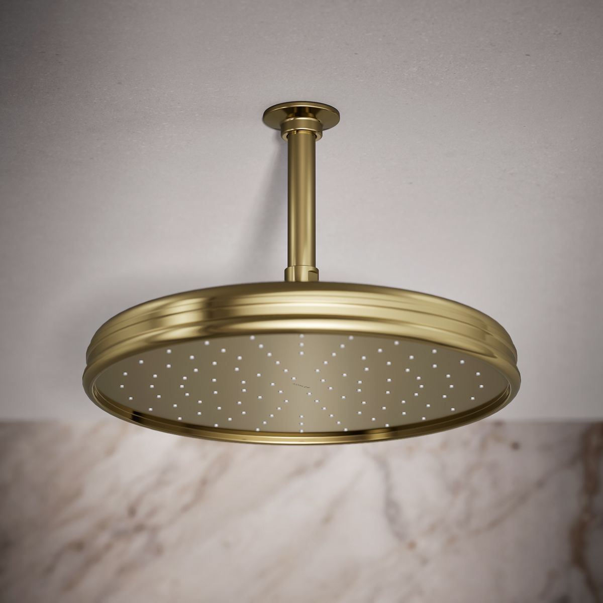 Traditional 12" single-function rainhead, 2.5 gpm