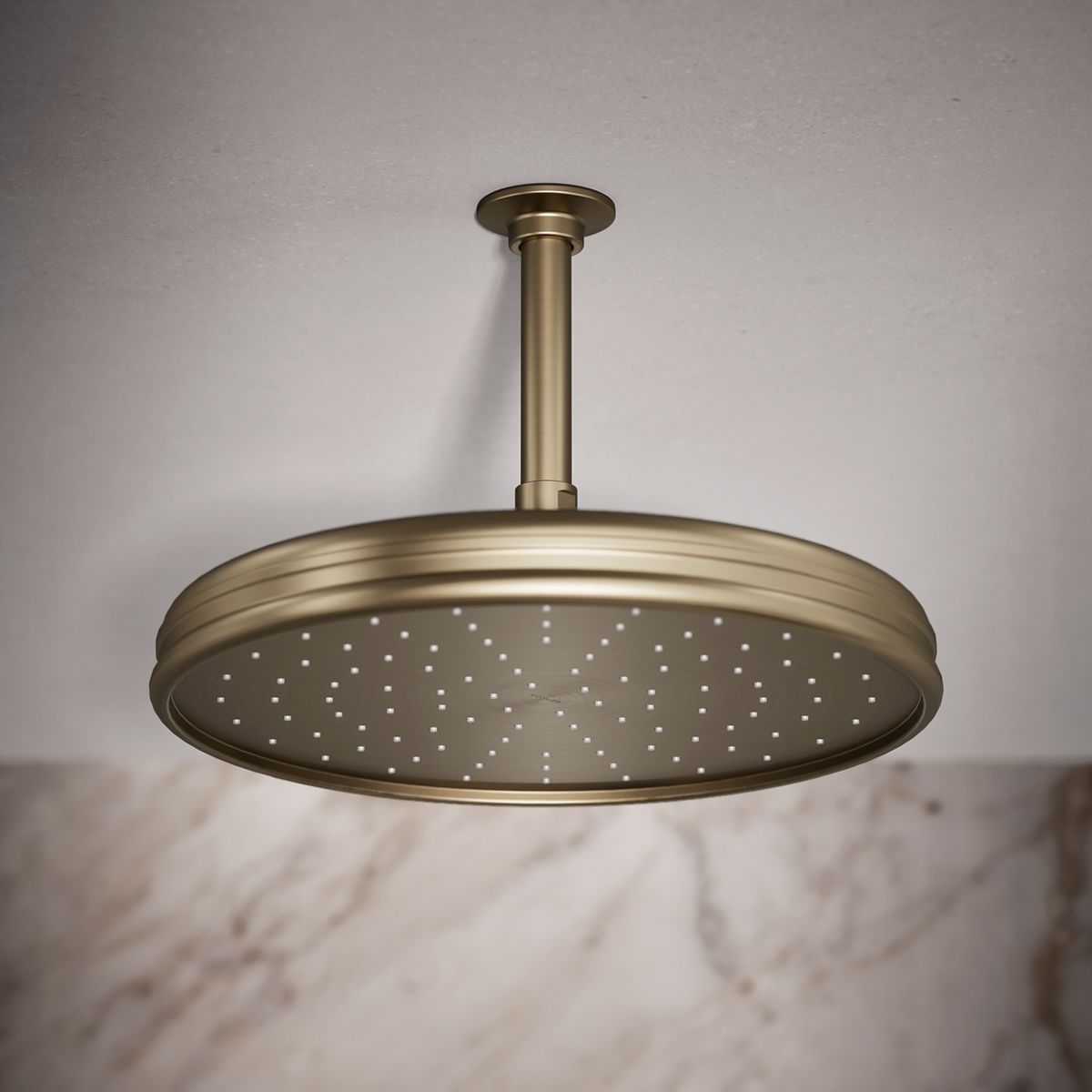Traditional 12" single-function rainhead, 2.5 gpm