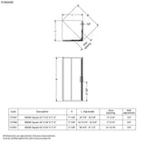 Radia Square 36 x 36 x 71 ½ in. 6 mm Sliding Shower Door for Corner Installation with Clear glass in Chrome