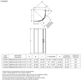Radia Neo-round 38 x 38 x 71 ½ in. 6 mm Sliding Shower Door for Corner Installation with Clear glass in Chrome