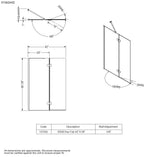 Edge Duo 42 x 58 in. 8 mm Pivot Tub Screen for Alcove Installation with Clear glass in Chrome