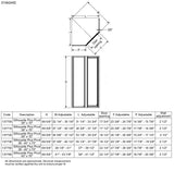 Silhouette Plus Neo-angle 38 x 38 x 70 in. Pivot Shower Door for Corner Installation with Clear glass in Chrome