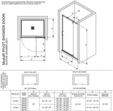 ModulR 48 x 78 in. 8 mm Pivot Shower Door for Alcove Installation with Clear glass in Chrome