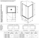 ModulR 60 x 32 x 78 in. 8mm Pivot Shower Door for Corner Installation with Clear glass in Chrome