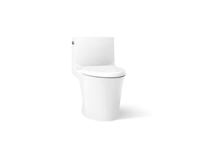 Veil® One-piece elongated toilet with skirted trapway, dual-flush