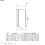 Manhattan 23-25 x 68 in. 6 mm Pivot Shower Door for Alcove Installation with Clear glass & Round Handle in Chrome