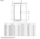 Manhattan 43-45 x 68 in. 6 mm Pivot Shower Door for Alcove Installation with Clear glass & Round Handle in Chrome