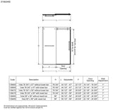 Vela 44 ½-47 x 78 ¾ in. 8mm Sliding Shower Door with Towel Bar for Alcove Installation with Clear glass in Chrome