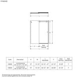 Luminescence 44 ½-47 x 70 ½-72 in. 6 mm Sliding Shower Door for Alcove Installation with Clear glass in Chrome