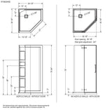 Davana Neo-angle 38 x 38 x 75 in. 8mm Pivot Shower Door for Corner Installation with Clear glass in Chrome