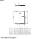 Reveal Sleek 71 56-59 x 71 ½ in. 8mm Pivot Shower Door for Alcove Installation with Clear glass in Chrome