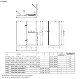 Reveal Sleek 71 Return Panel for 34 in. Base with Clear glass in Chrome