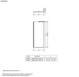 Capella 78 Screen and Return Panel for 36 in. Base with GlassShield glass in Chrome