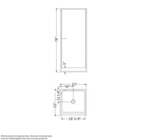 SS32 32 x 33 AcrylX Alcove Center Drain One-Piece Shower in White