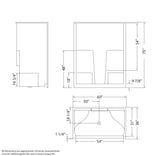 SS3660 AcrylX Alcove Center Drain One-Piece Shower in White
