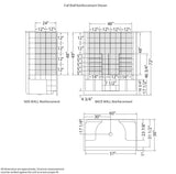 SST3660 AcrylX Alcove Center Drain One-Piece Shower in White
