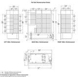 TSEA62 60 x 31 AcrylX Alcove Left-Hand Drain One-Piece Tub Shower in White