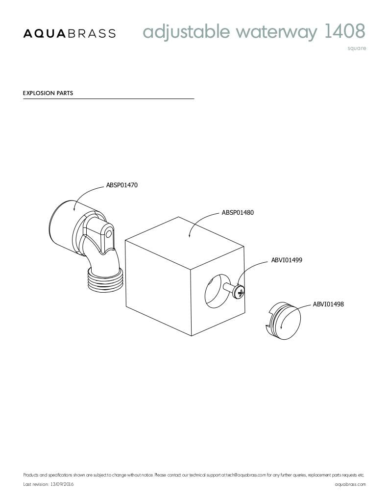 Adjustable square waterway