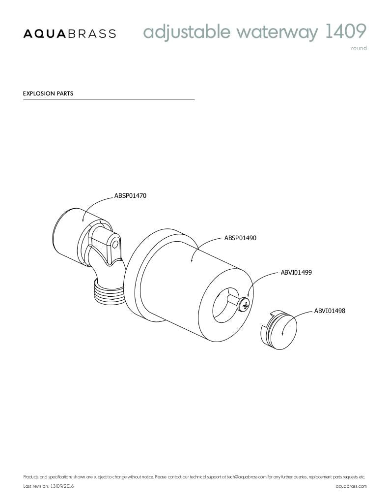 Adjustable round waterway