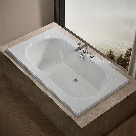 Memoirs® 72" x 42" drop-in Heated BubbleMassage™ air bath with Bask® heated surface