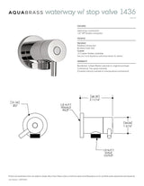 Round waterway with stop valve