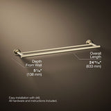 Purist® 24" Double towel bar
