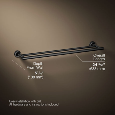 Purist® 24" Double towel bar
