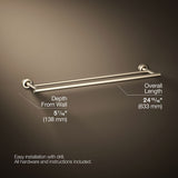 Purist® 24" Double towel bar