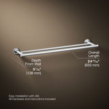 Purist® 24" Double towel bar