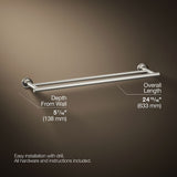 Purist® 24" Double towel bar