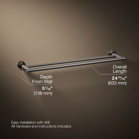 Purist® 24" Double towel bar