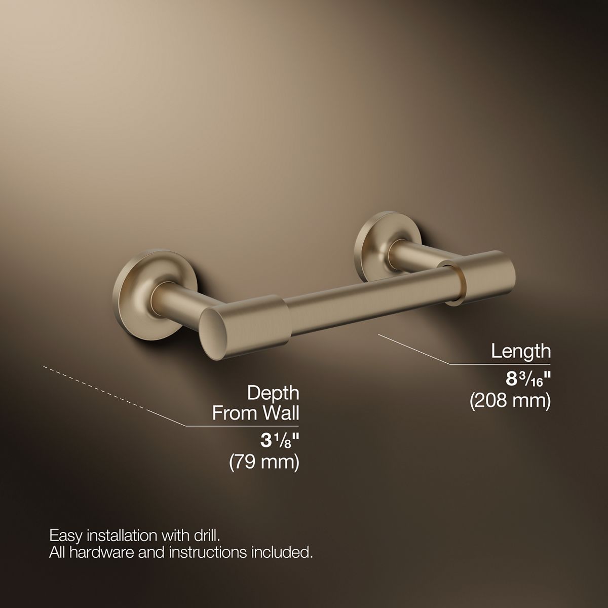 Purist® Pivoting toilet paper holder