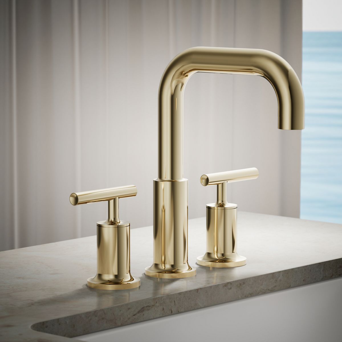 Purist® Deck-mount bath spout