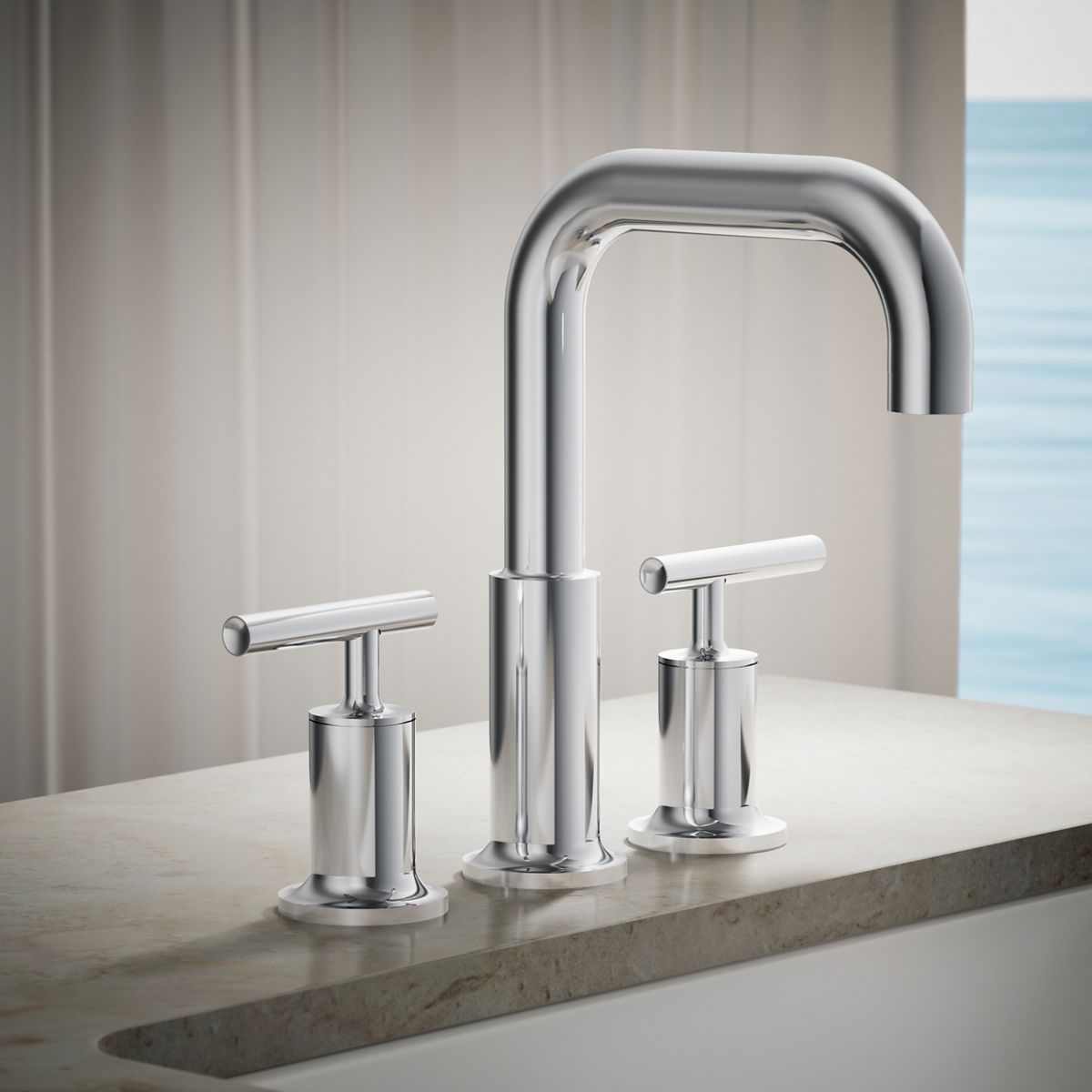 Purist® Deck-mount bath spout