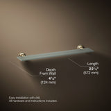 Purist® Glass shelf