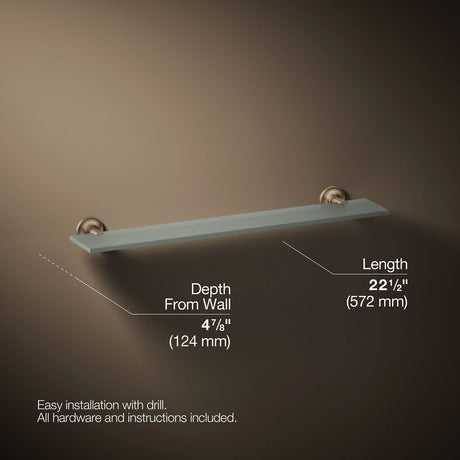 Purist® Glass shelf