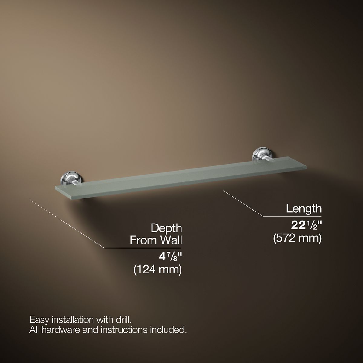 Purist® Glass shelf