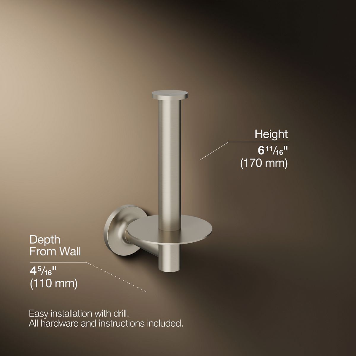Purist® Vertical toilet paper holder