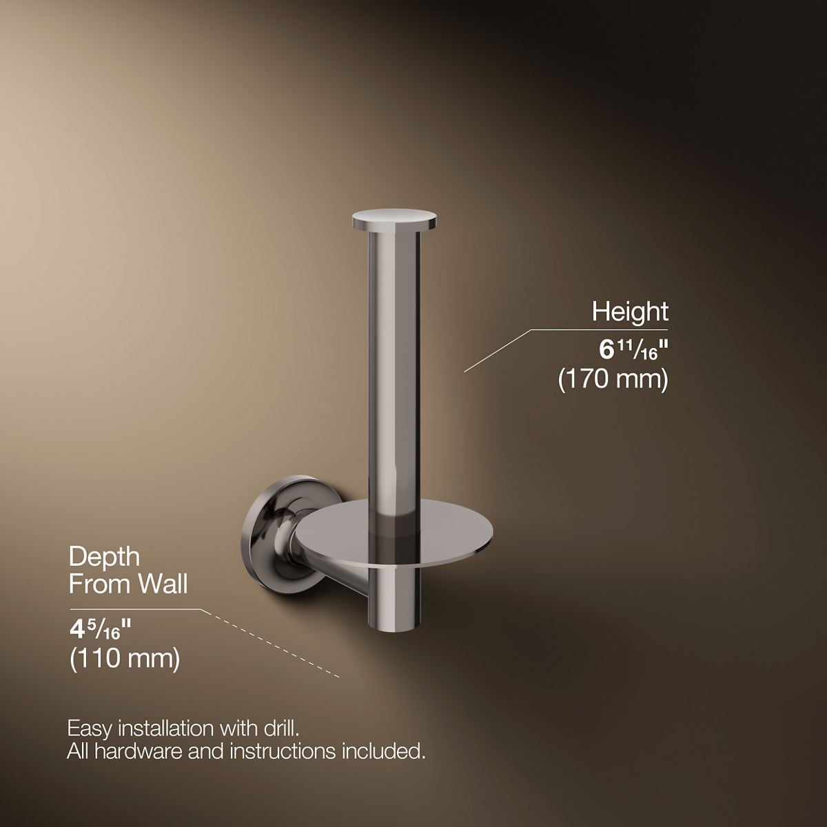 Purist® Vertical toilet paper holder