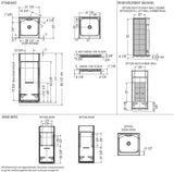 KDS 3232 AcrylX Alcove Center Drain Four-Piece Shower in White