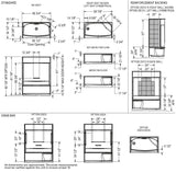 KDS 3460 AFR AcrylX Alcove Center Drain Four-Piece Shower in White