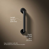 Contemporary 12" grab bar