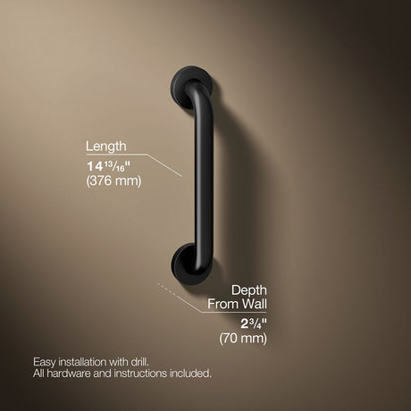 Contemporary 12" grab bar