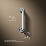 Contemporary 12" grab bar
