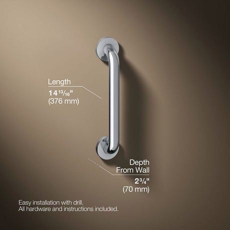 Contemporary 12" grab bar