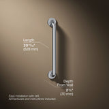 Contemporary 18" grab bar