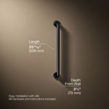 Contemporary 24" grab bar