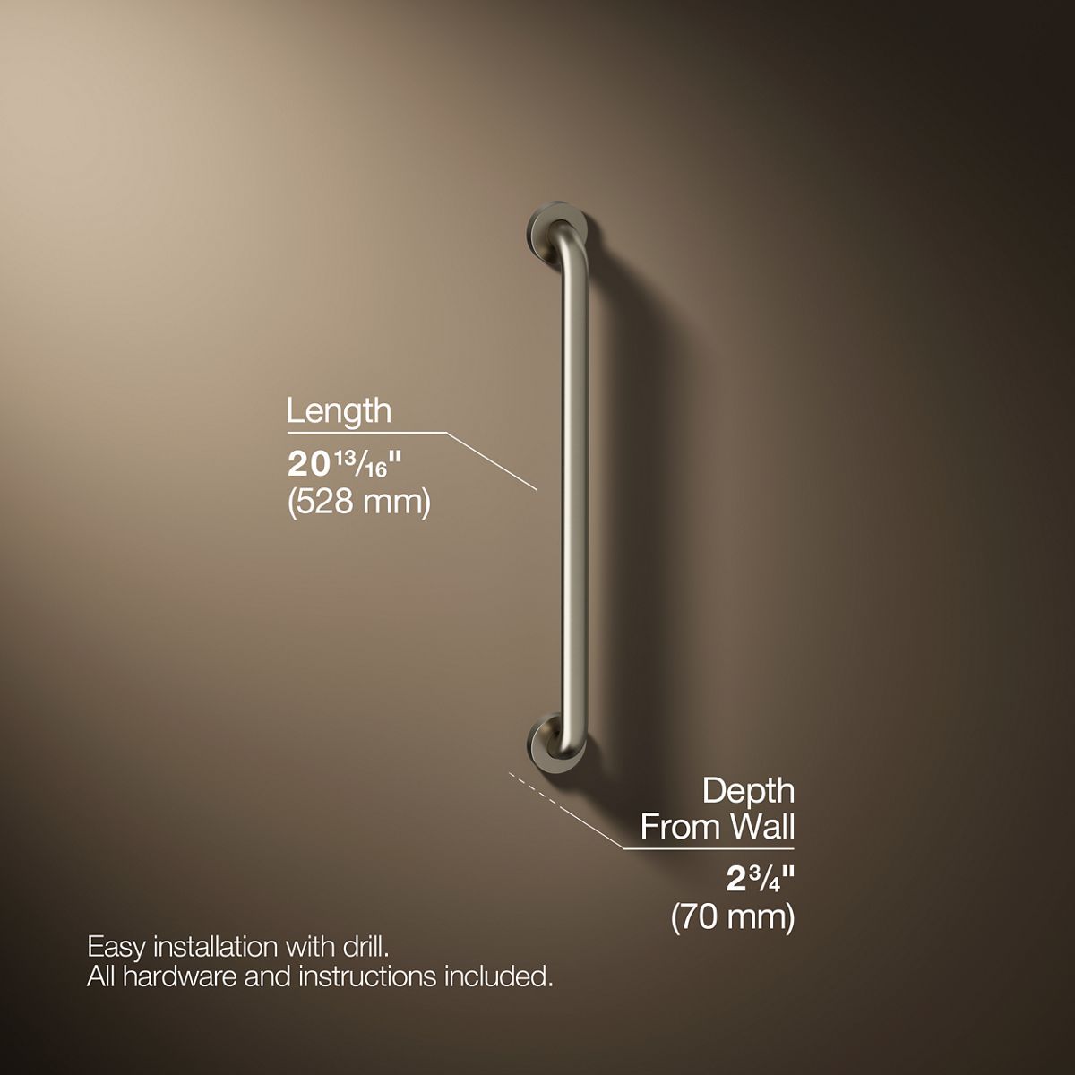 Contemporary 24" grab bar