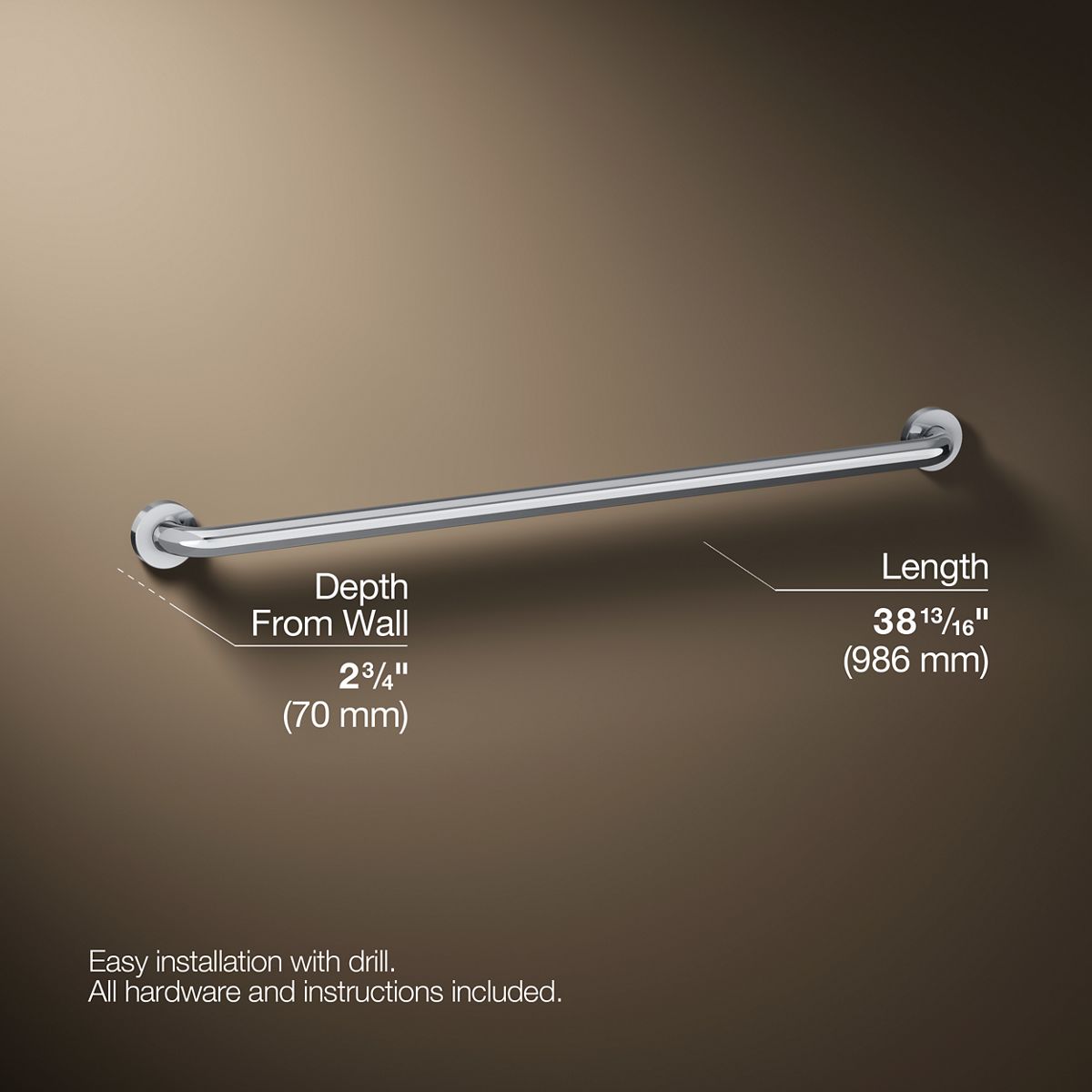 Contemporary 36" grab bar