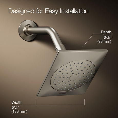 Loure® Single-function showerhead, 2.5 gpm